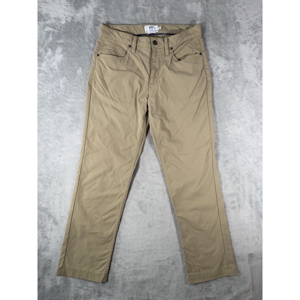 Southern Tide Pants Men's 30x30 Actual 30x26 Tan Intercoastal Performance Preppy